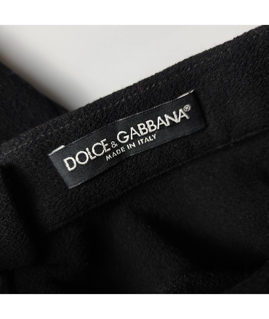 DOLCE&GABBANA Черная шерстяная юбка миди, фото 3