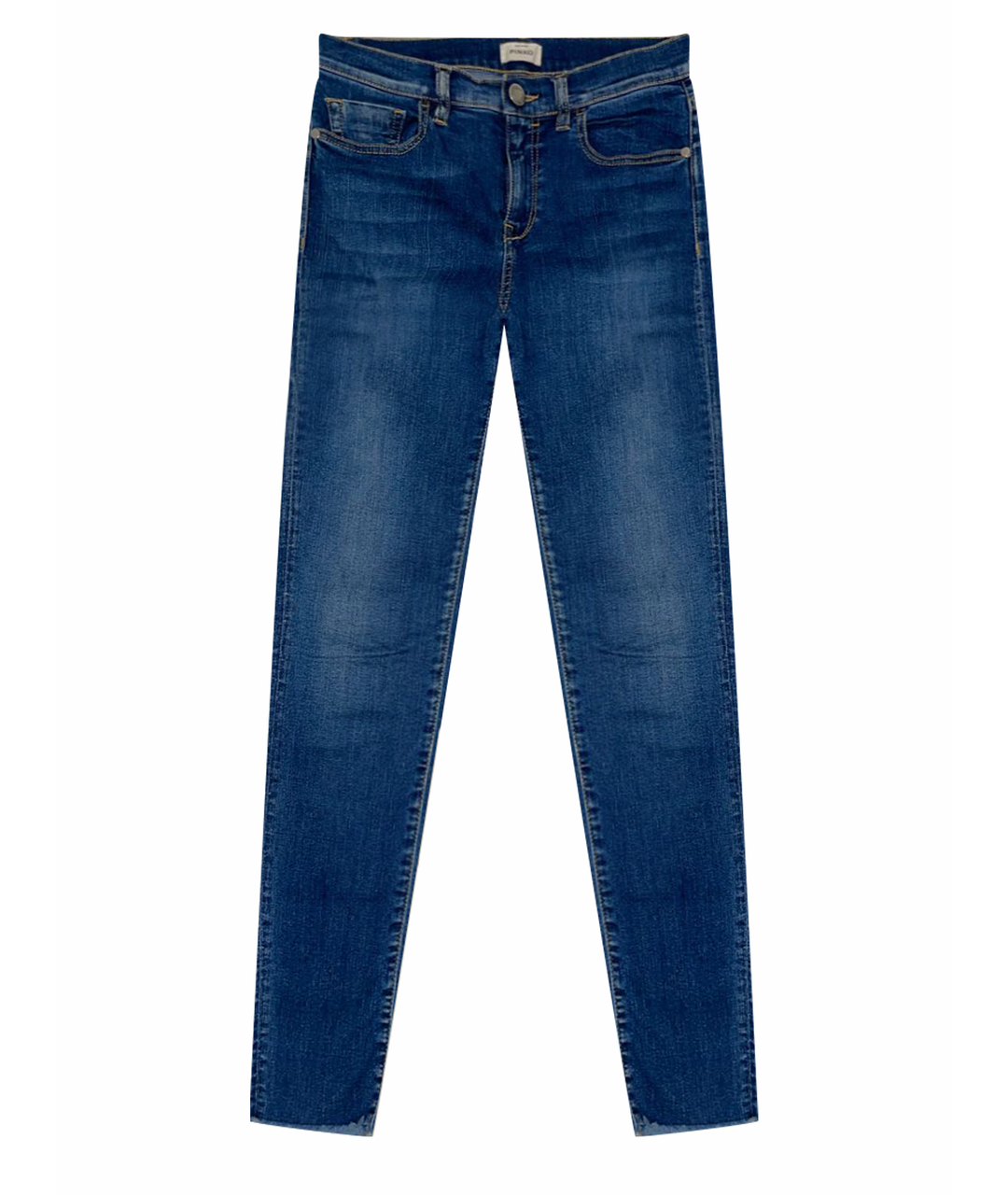 PINKO Синие хлопко-эластановые джинсы слим, фото 1