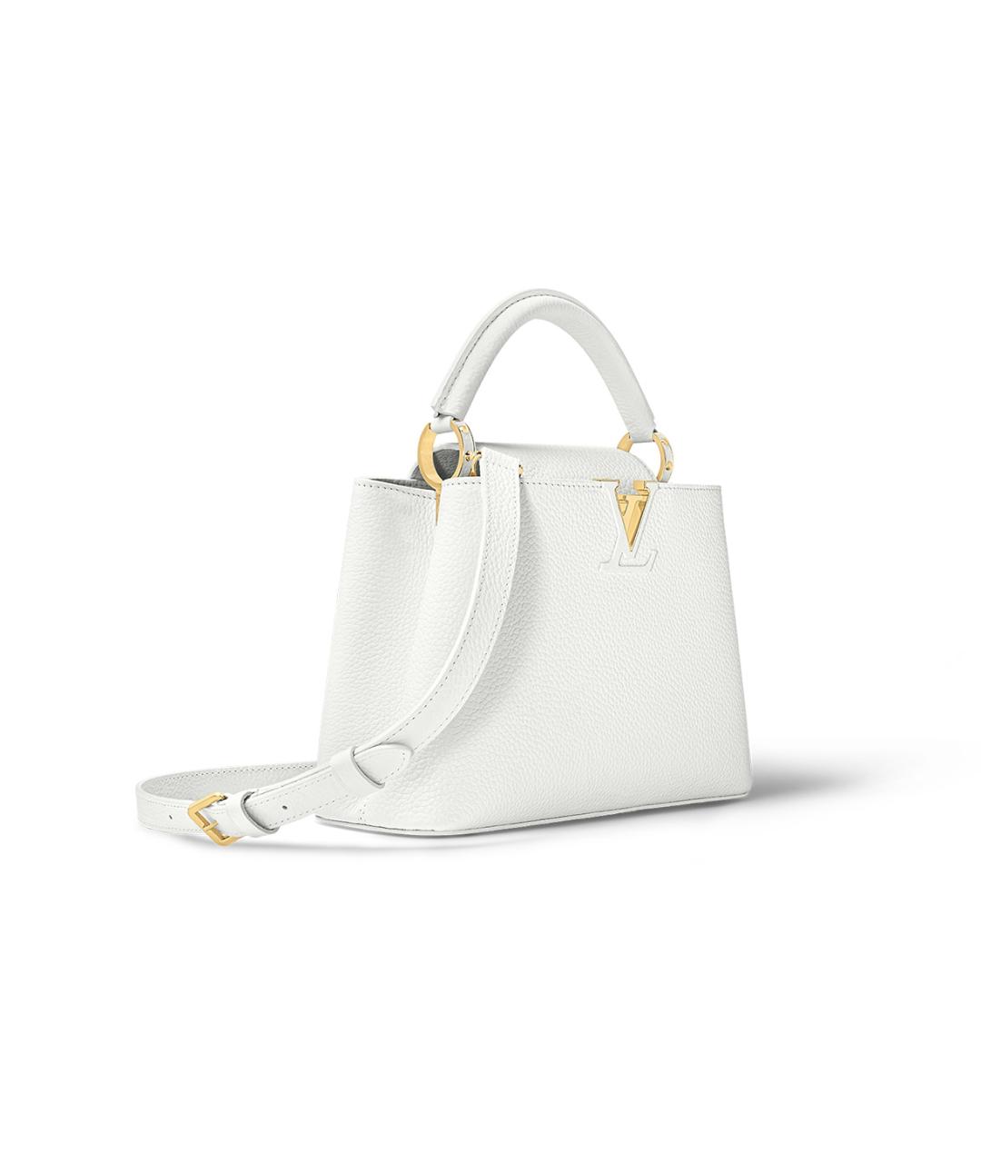 LOUIS VUITTON Белая кожаная сумка через плечо, фото 3