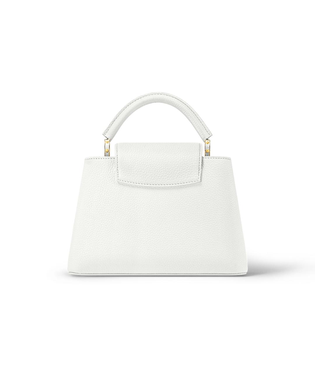 LOUIS VUITTON Белая кожаная сумка через плечо, фото 4