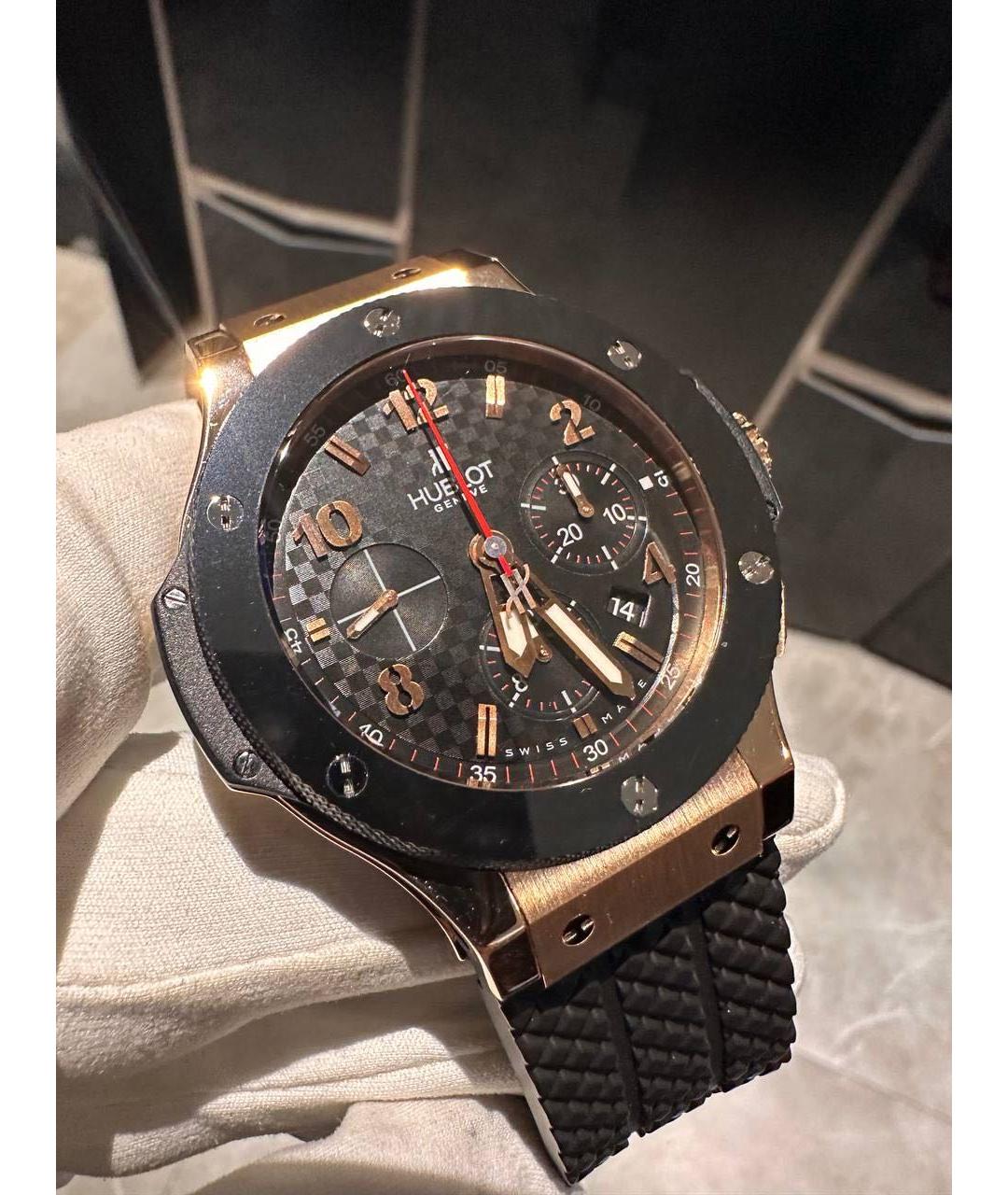 HUBLOT Черные часы из розового золота, фото 7