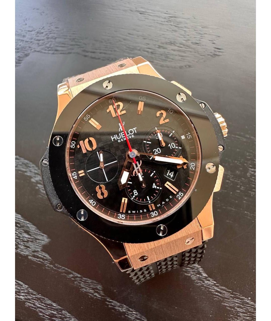 HUBLOT Черные часы из розового золота, фото 9