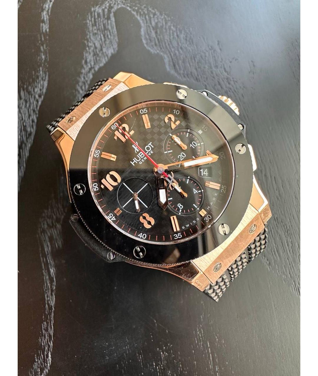 HUBLOT Черные часы из розового золота, фото 2