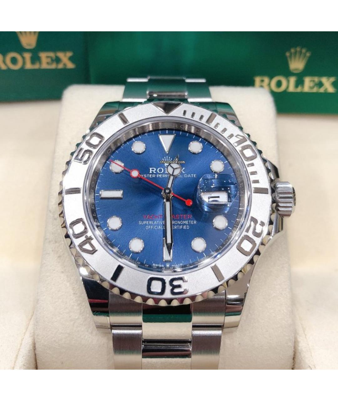 ROLEX Синие платиновые часы, фото 4