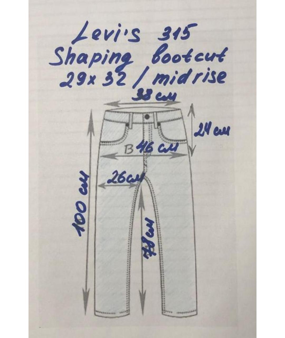 LEVI'S Голубые хлопковые джинсы клеш, фото 4