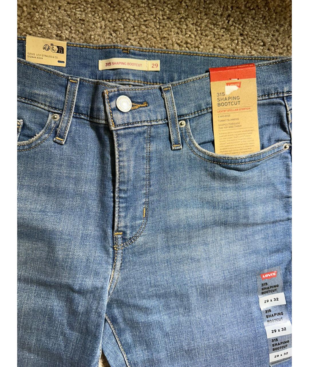 LEVI'S Голубые хлопковые джинсы клеш, фото 2