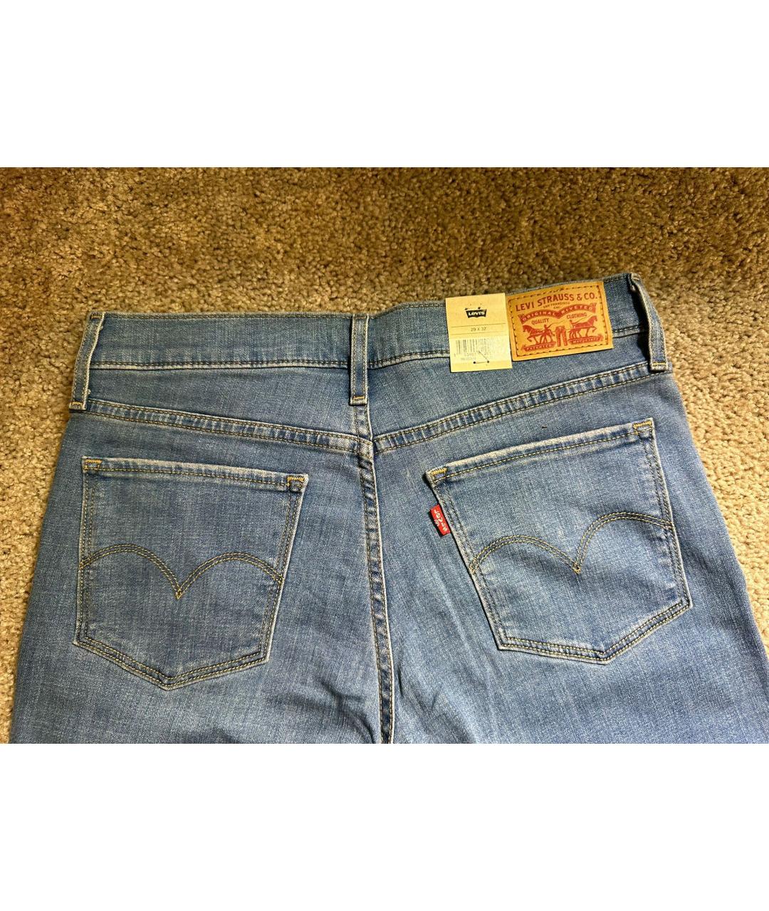 LEVI'S Голубые хлопковые джинсы клеш, фото 3