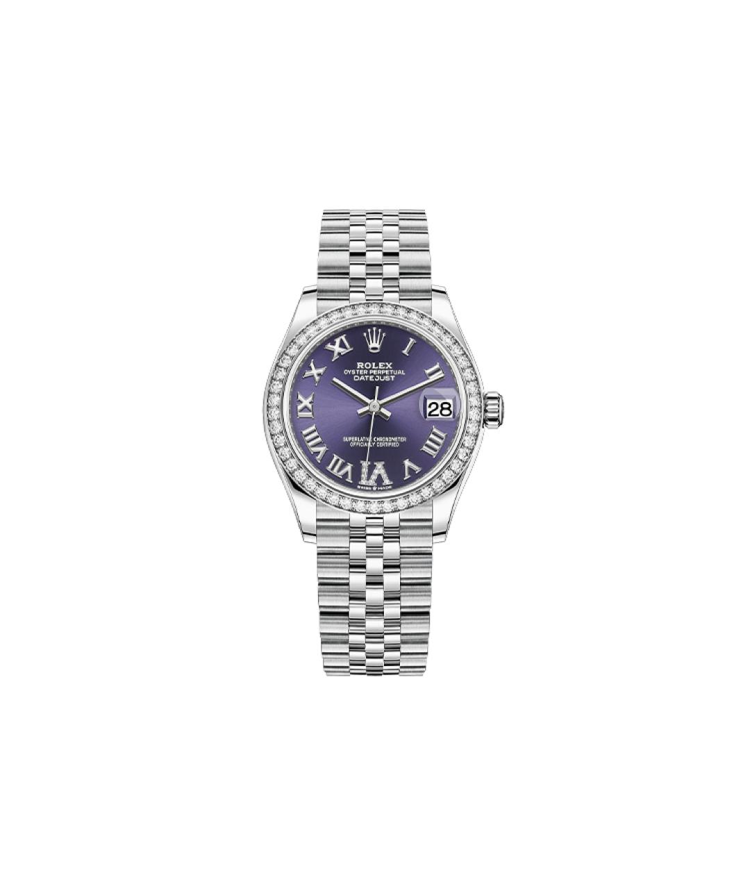 ROLEX Фиолетовые часы из белого золота, фото 1