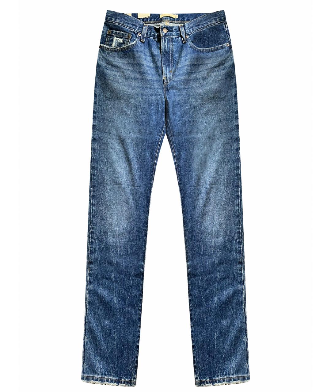 LEVI'S Синие хлопковые прямые джинсы, фото 1