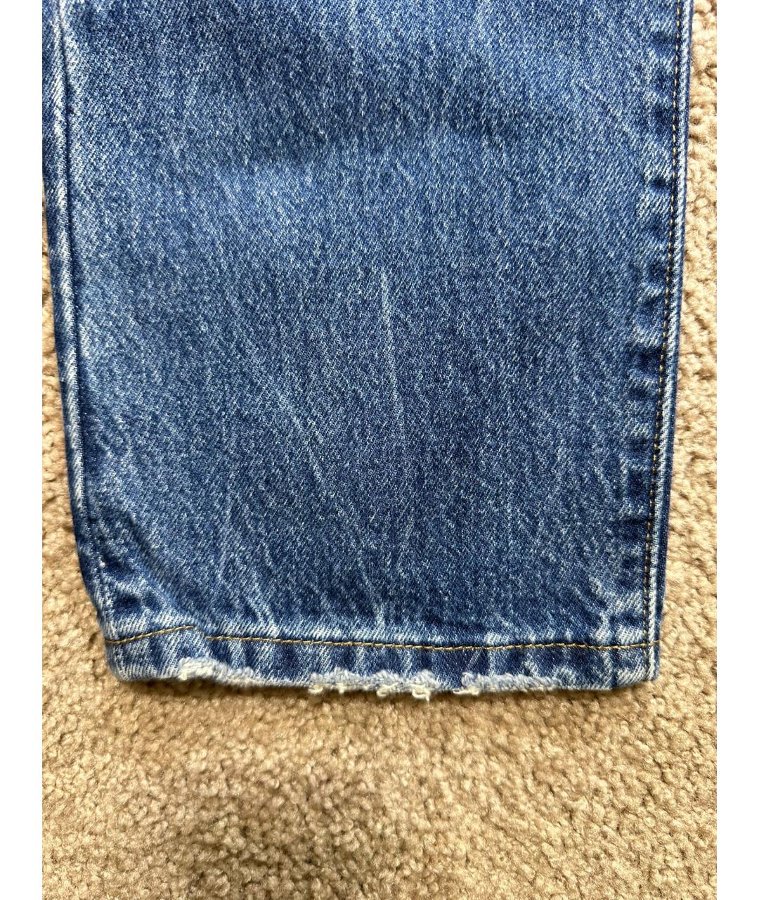 LEVI'S Синие хлопковые прямые джинсы, фото 2