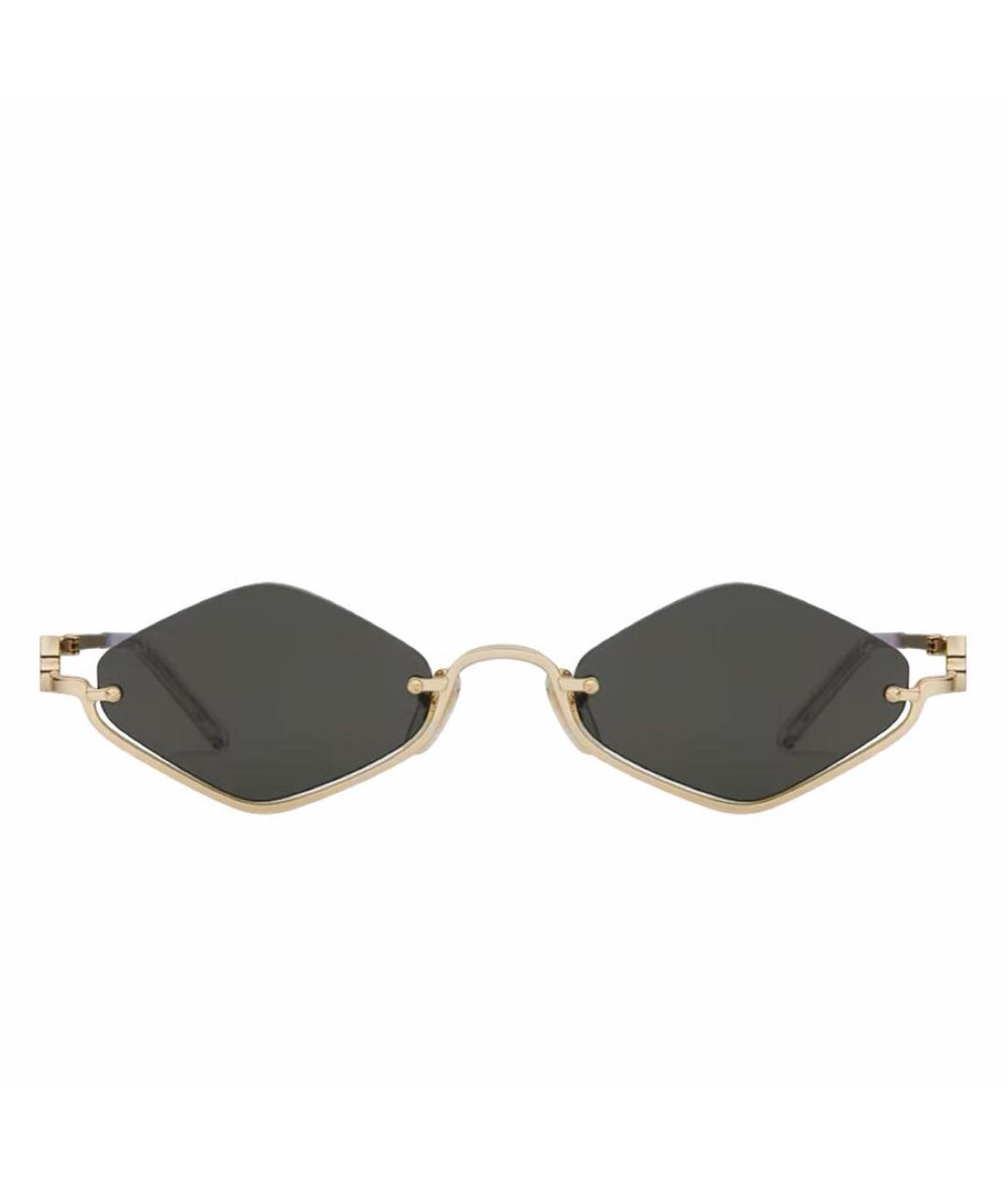 GUCCI Черные металлические солнцезащитные очки, фото 1