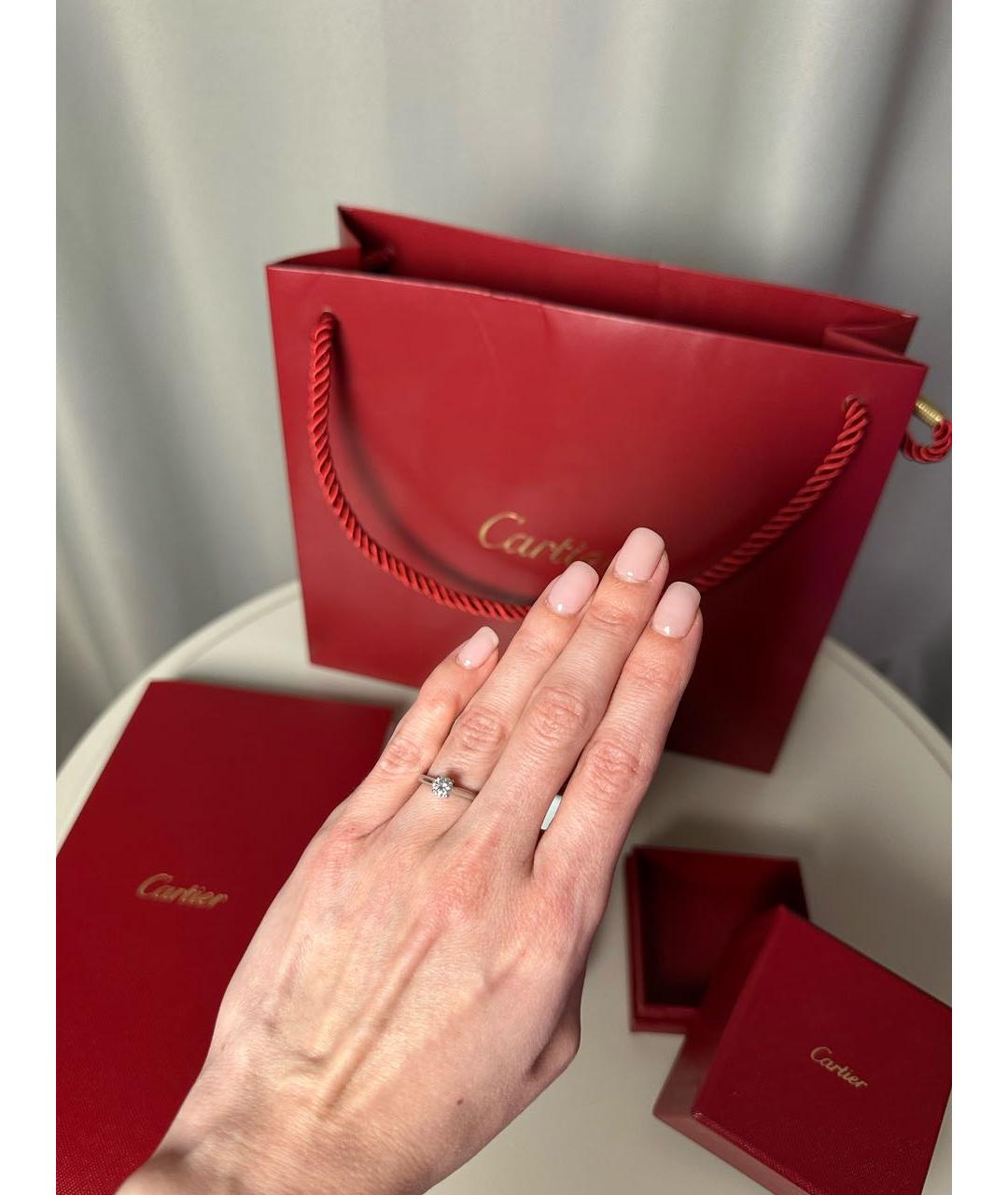 CARTIER Серебряное платиновое кольцо, фото 4