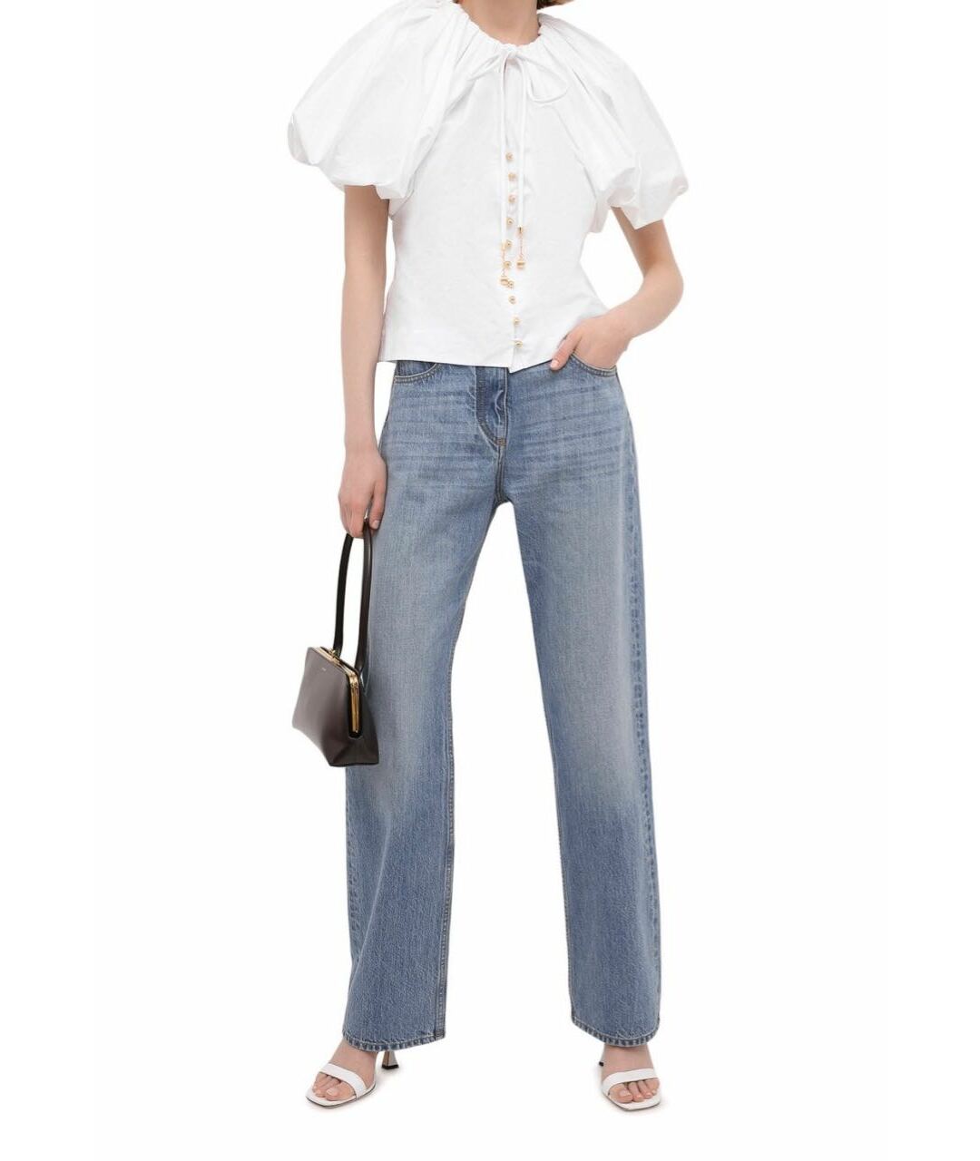 LANVIN Белая хлопковая рубашка, фото 4