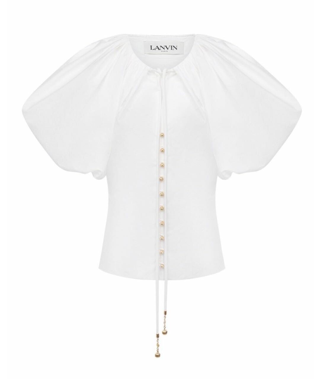 LANVIN Белая хлопковая рубашка, фото 1
