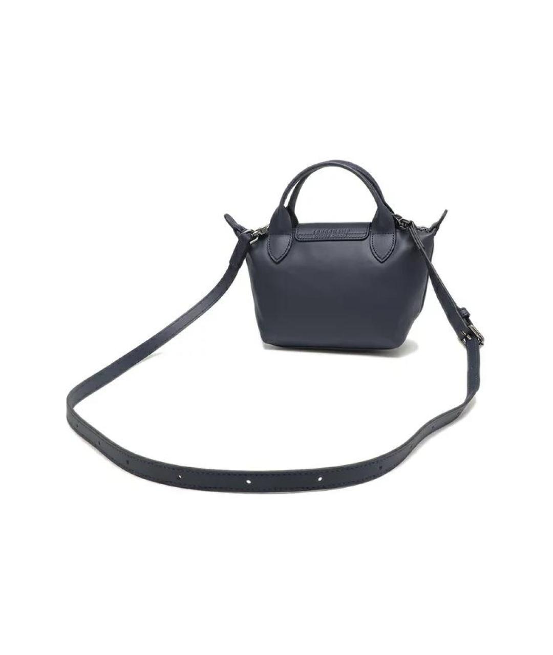 LONGCHAMP Черная кожаная сумка через плечо, фото 3