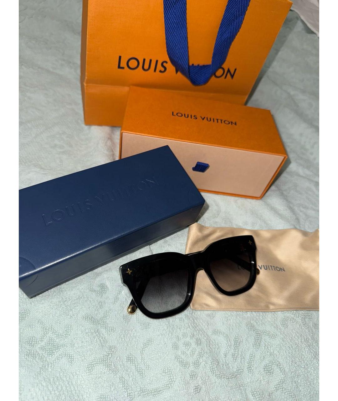 LOUIS VUITTON Черные пластиковые солнцезащитные очки, фото 7