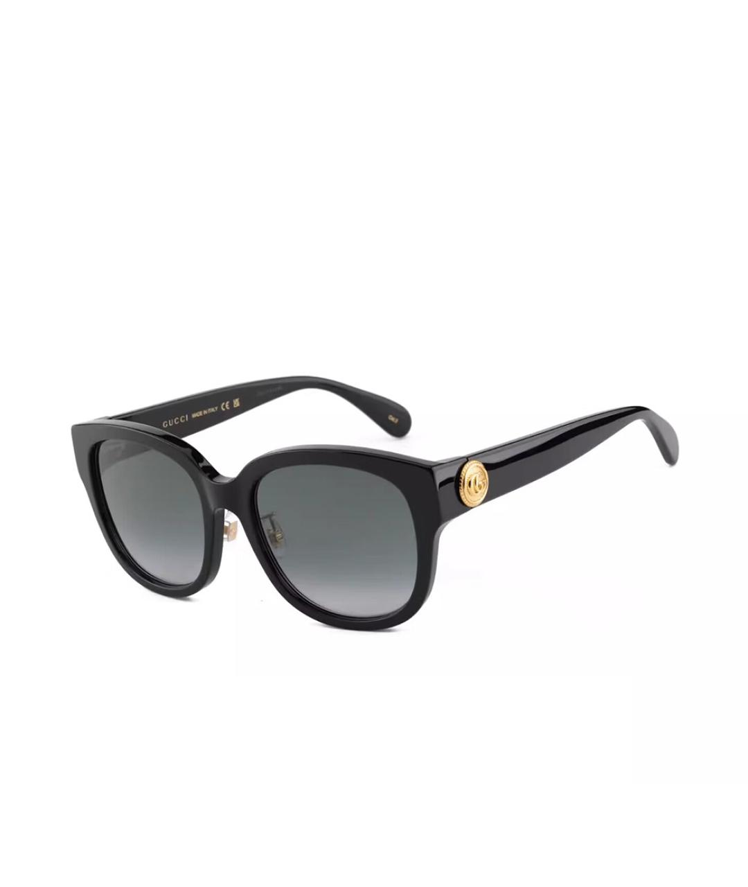 GUCCI Черные пластиковые солнцезащитные очки, фото 1