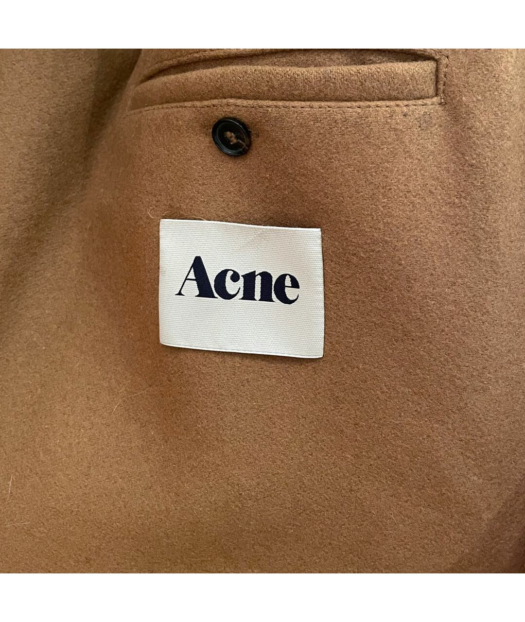 ACNE STUDIOS Коричневое шерстяное пальто, фото 3