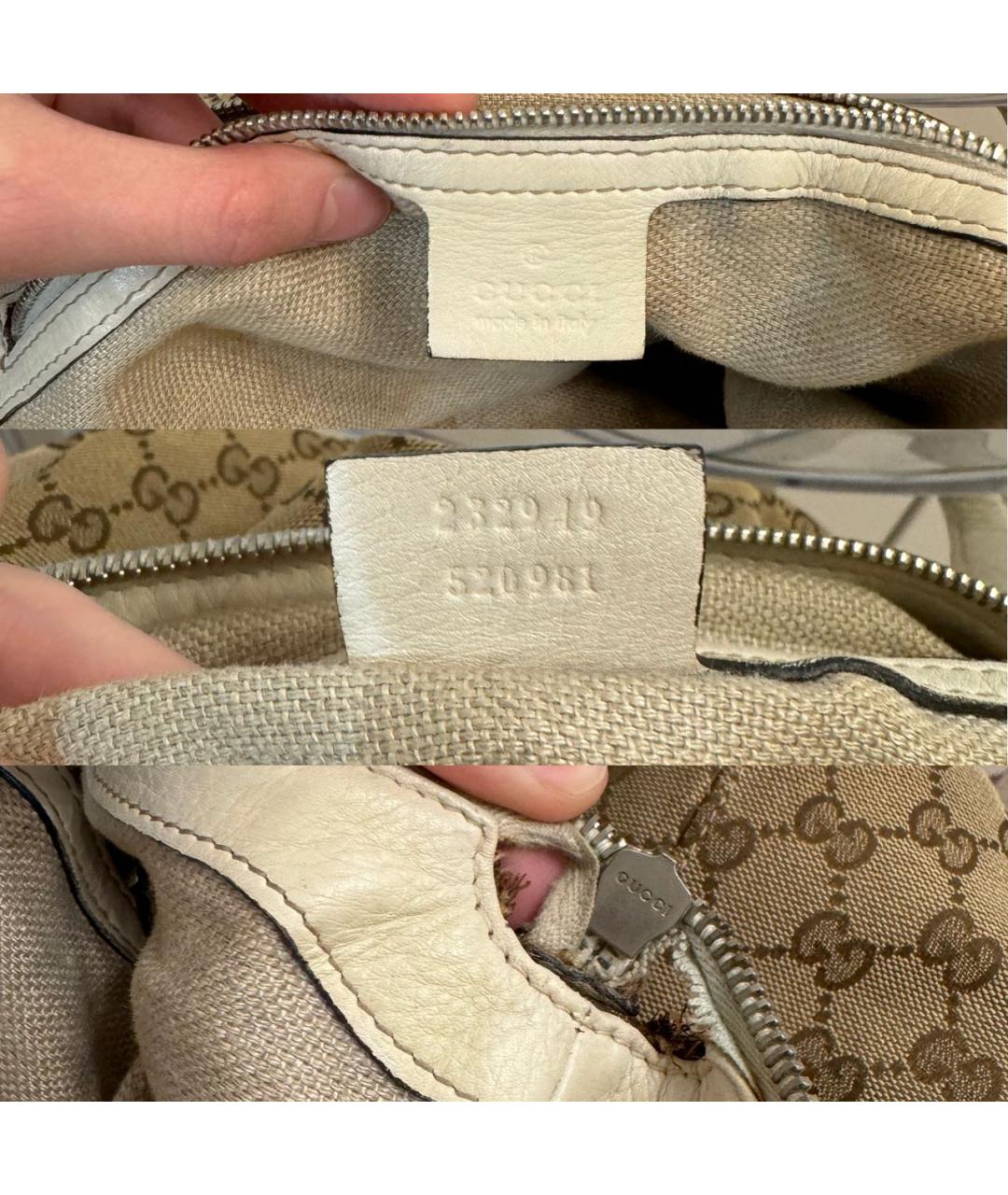 GUCCI Коричневая жаккардовая сумка тоут, фото 5