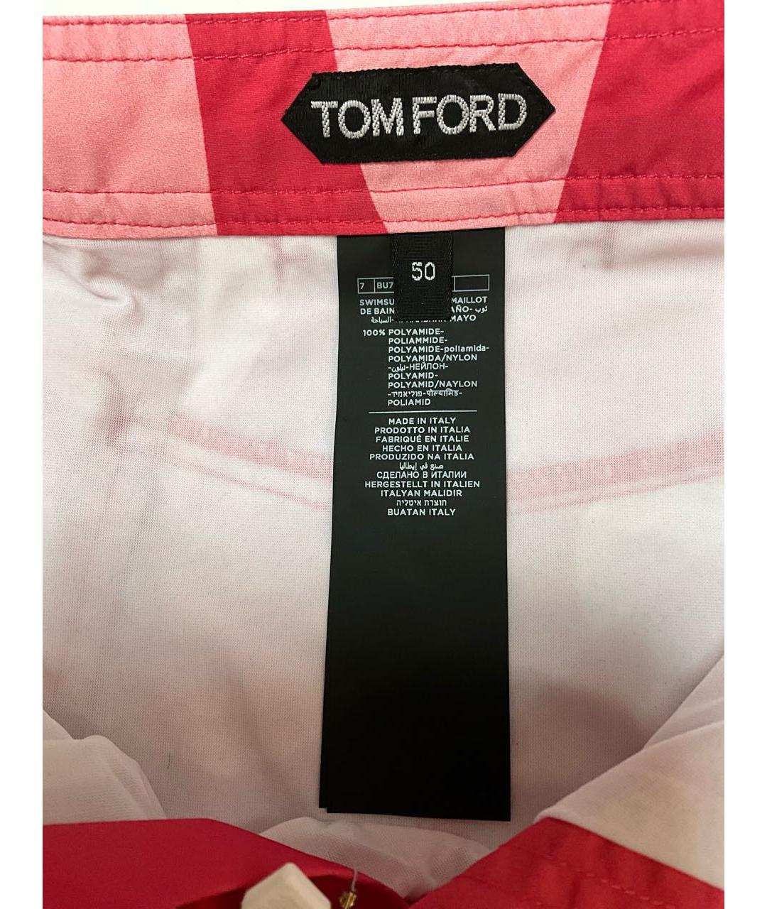 TOM FORD Красные полиамидовые плавки, фото 5