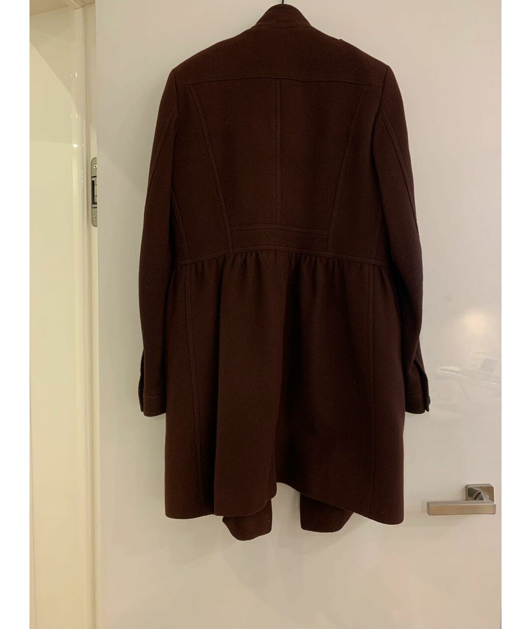 BURBERRY BRIT Бордовое шерстяное пальто, фото 2