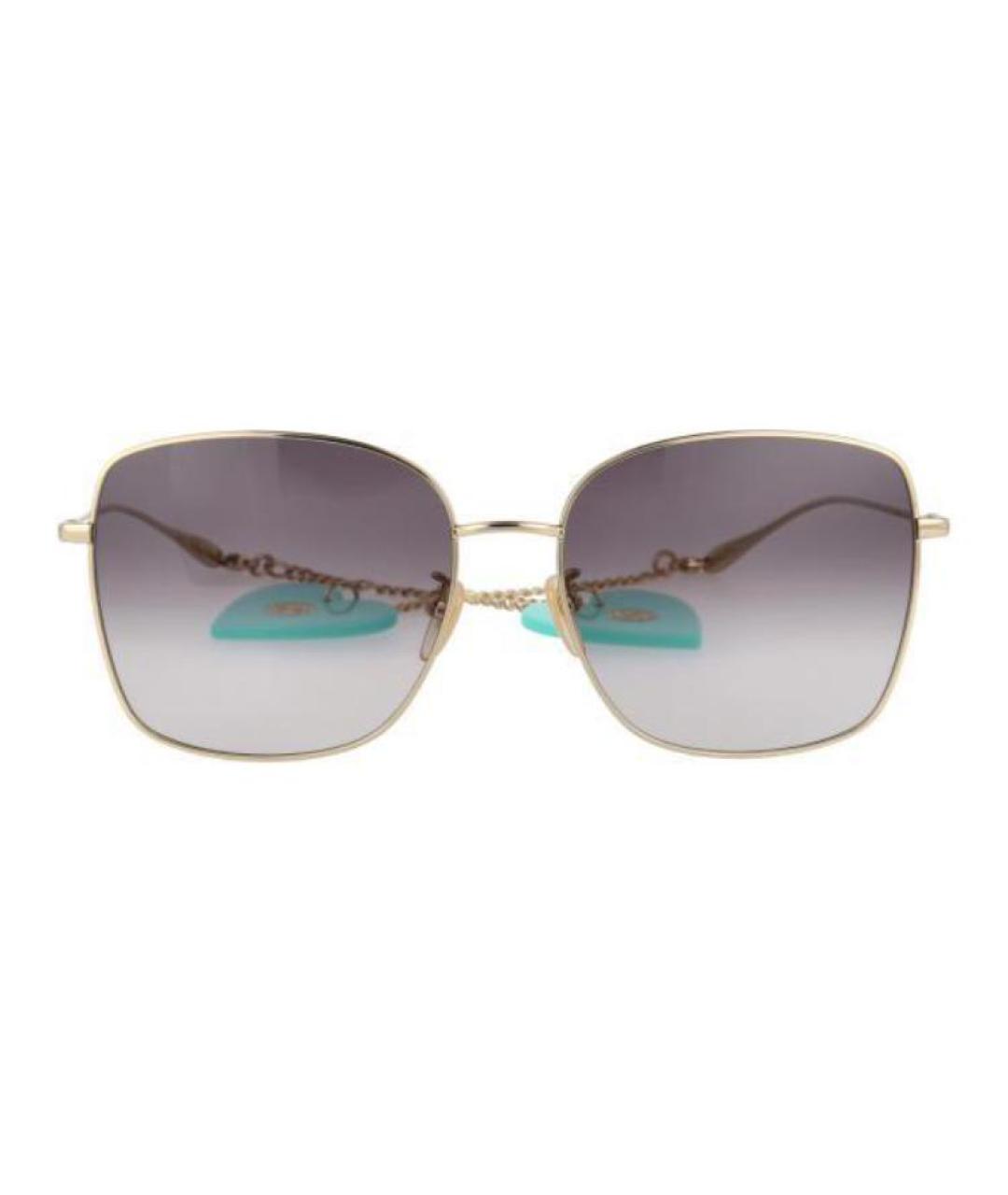 GUCCI Золотые металлические солнцезащитные очки, фото 1