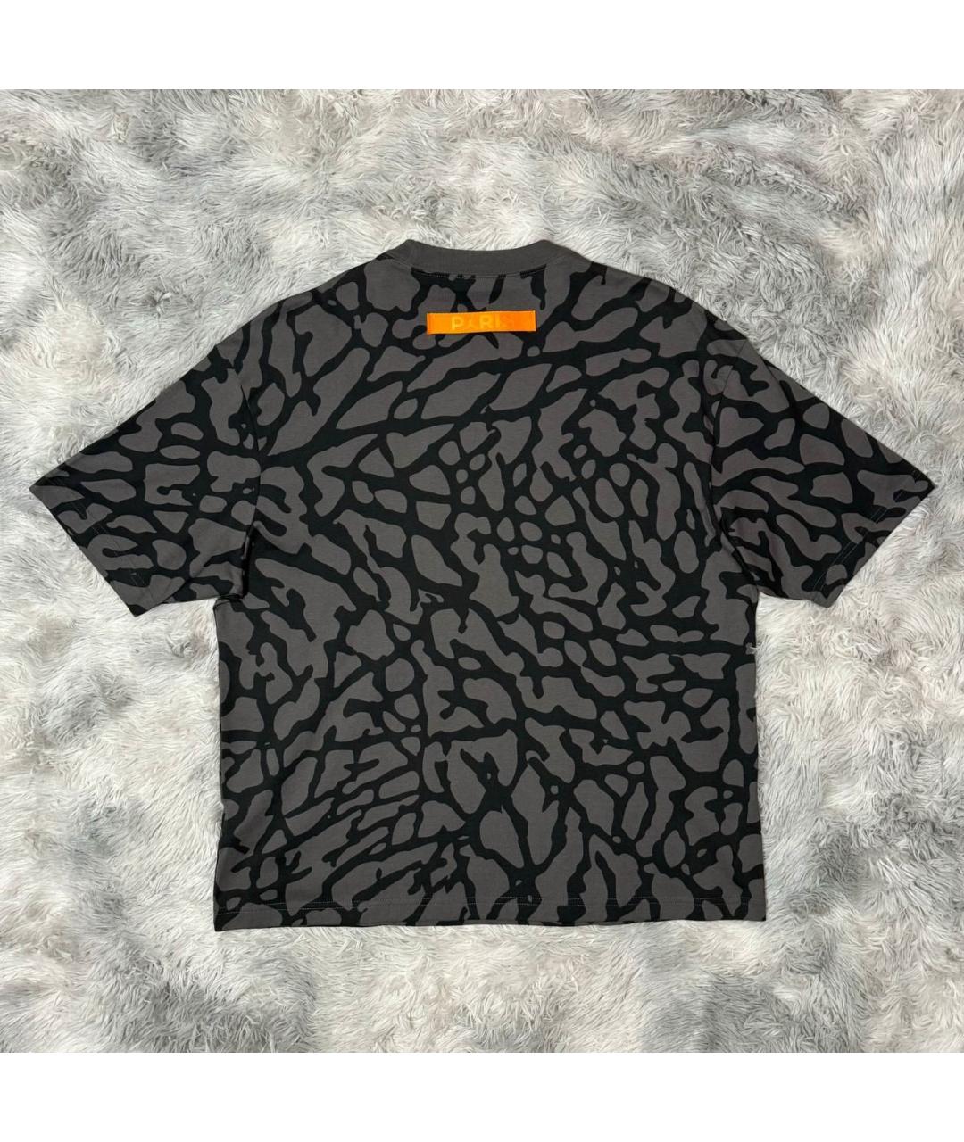 JORDAN Черная хлопковая футболка, фото 2