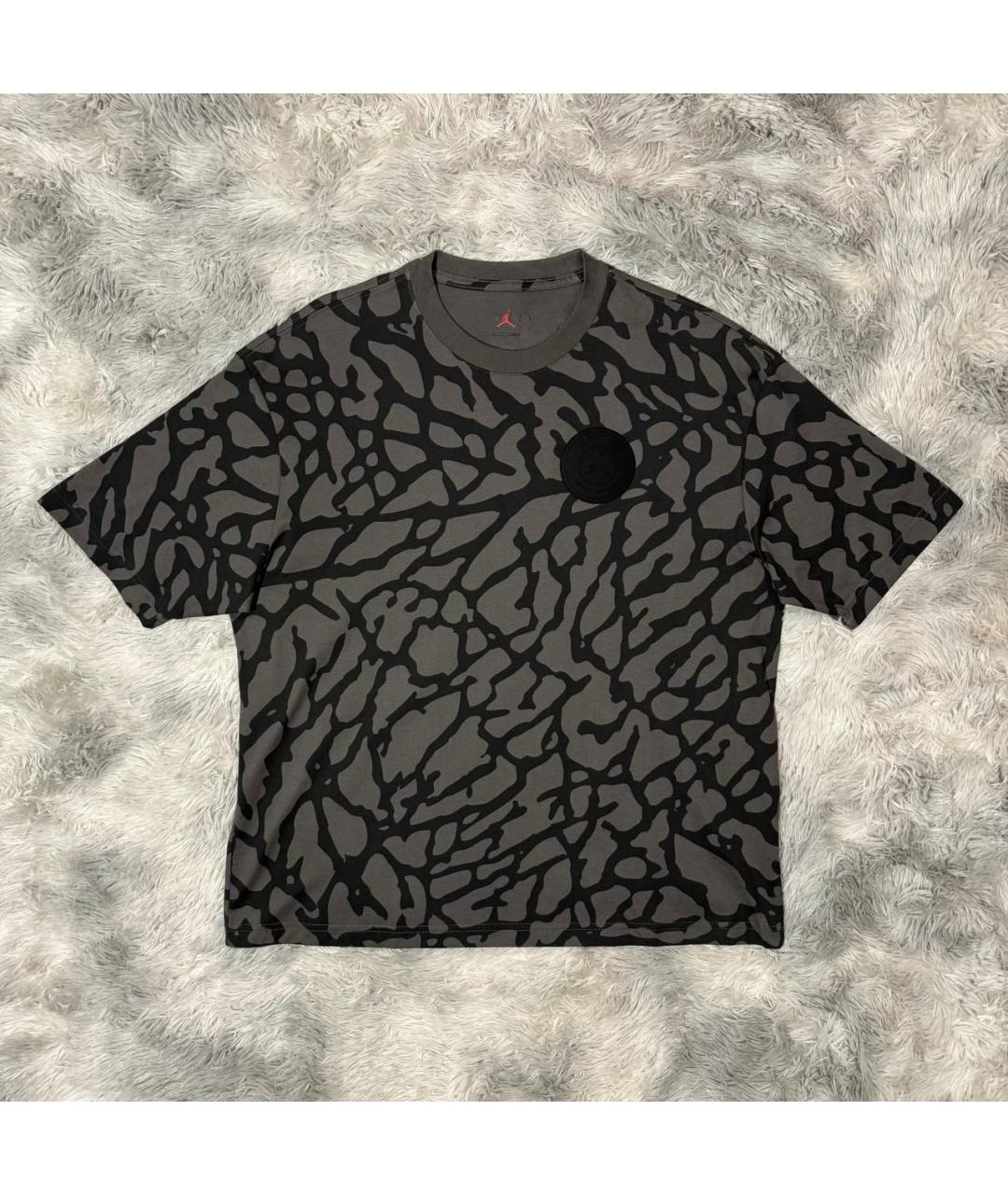JORDAN Черная хлопковая футболка, фото 6
