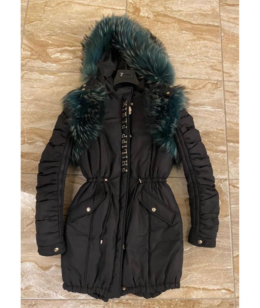 PHILIPP PLEIN Темно-синий пуховик, фото 4