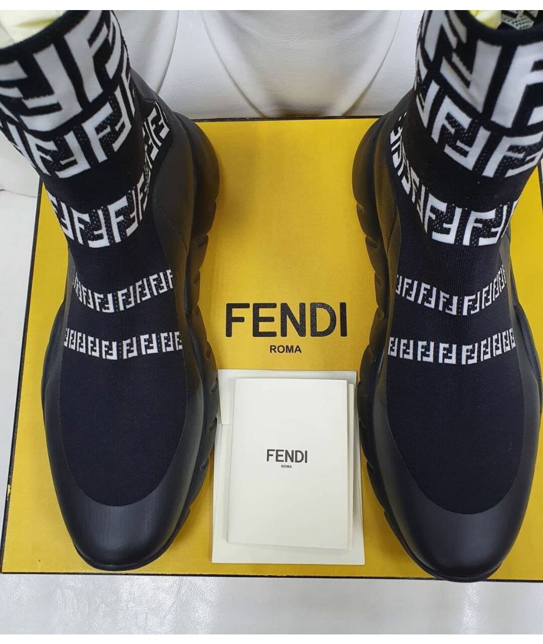 FENDI Черные высокие кроссовки / кеды, фото 3