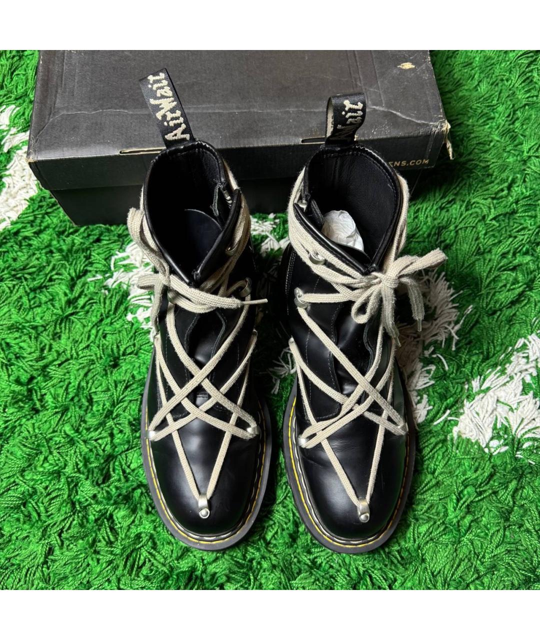 DR. MARTENS Черные кожаные высокие ботинки, фото 5