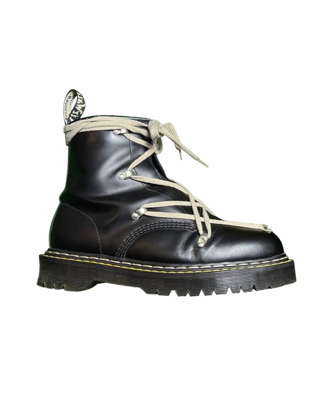 DR. MARTENS Черные кожаные высокие ботинки, фото 1