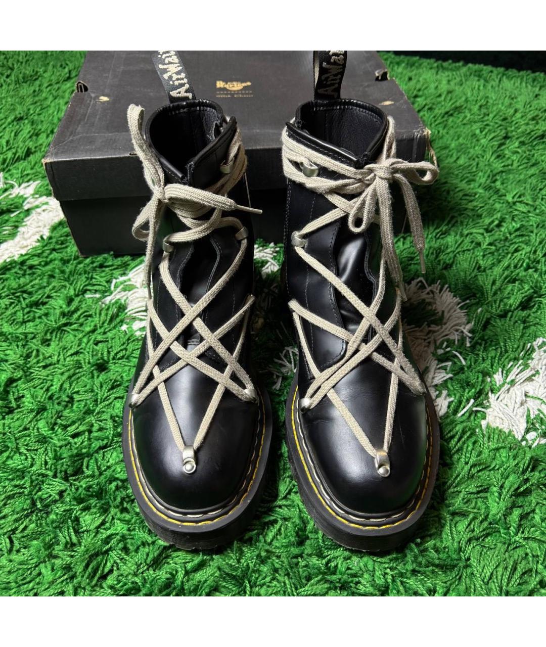 DR. MARTENS Черные кожаные высокие ботинки, фото 2