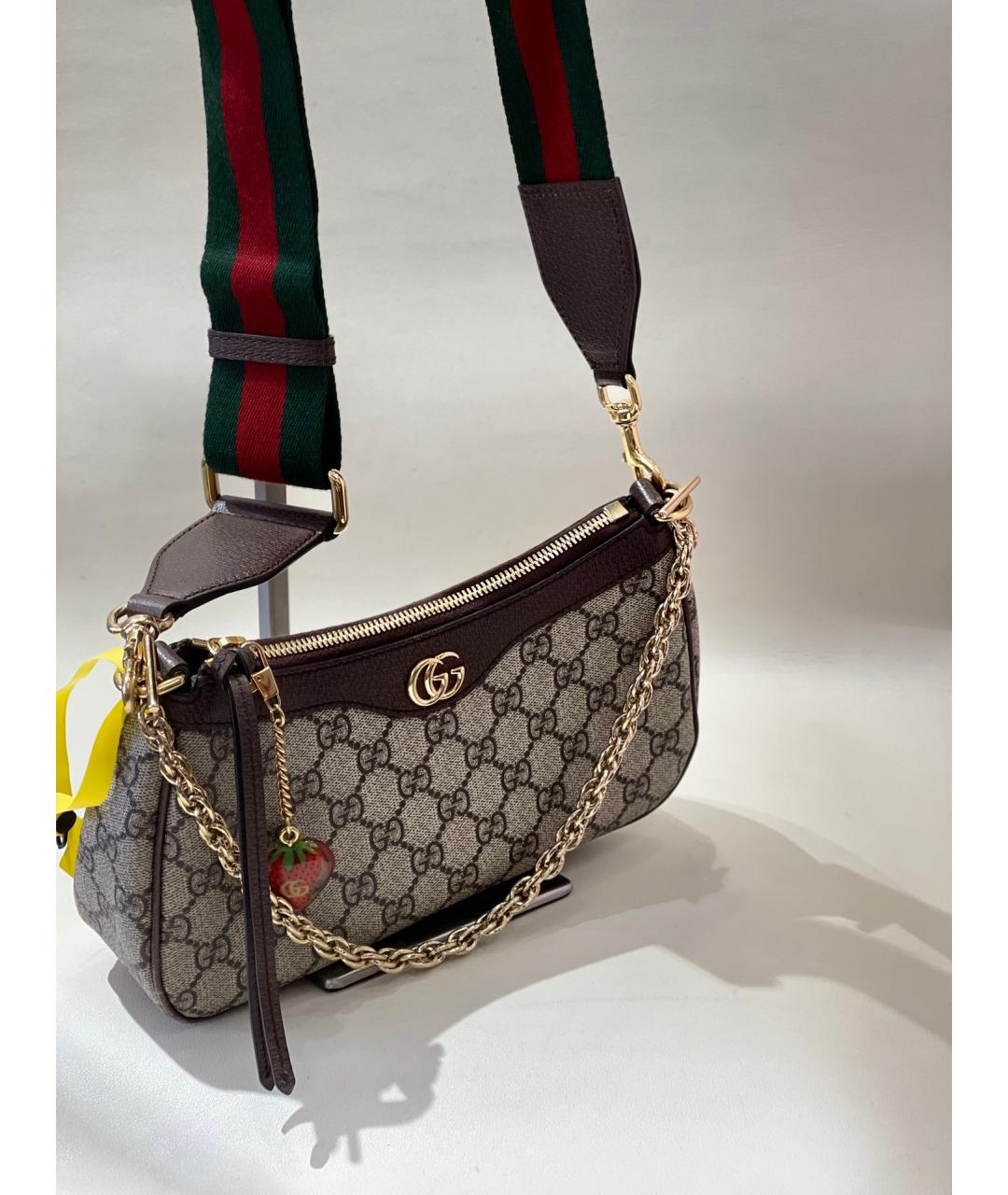 GUCCI Коричневая деним сумка через плечо, фото 2