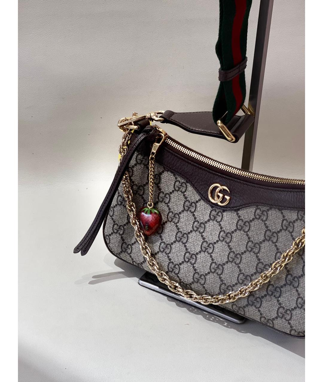 GUCCI Коричневая деним сумка через плечо, фото 3