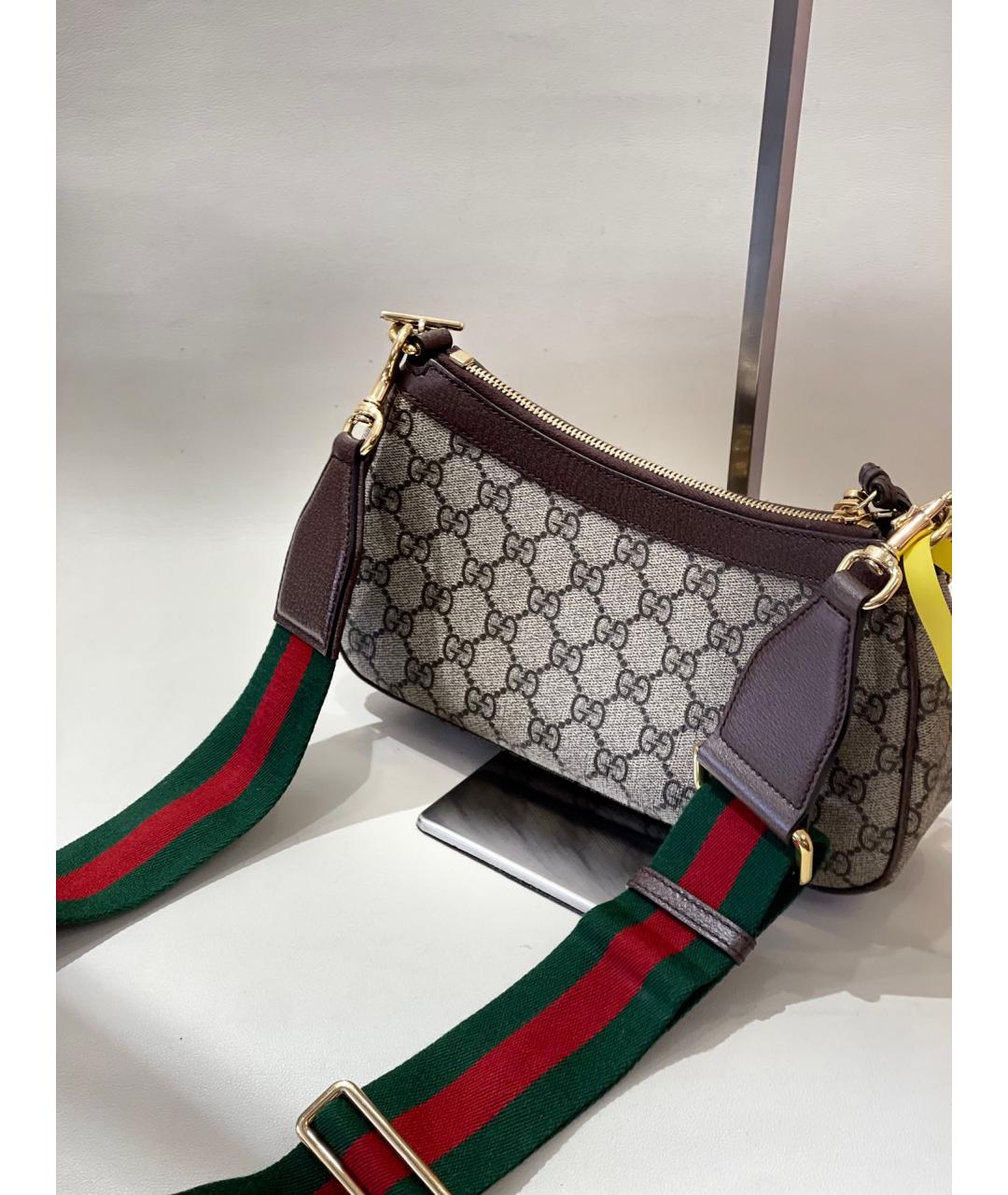 GUCCI Коричневая деним сумка через плечо, фото 4