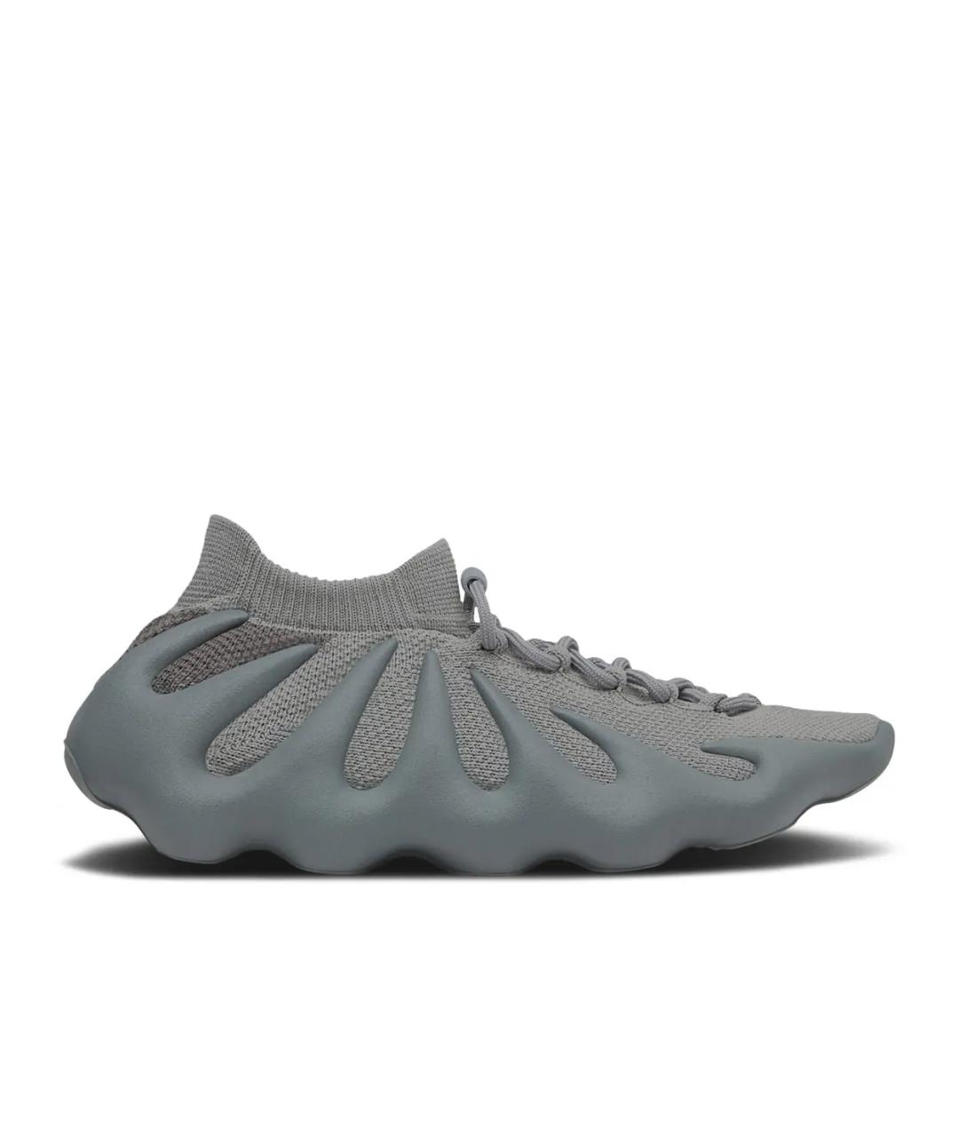 ADIDAS YEEZY Антрацитовые текстильные кроссовки, фото 1