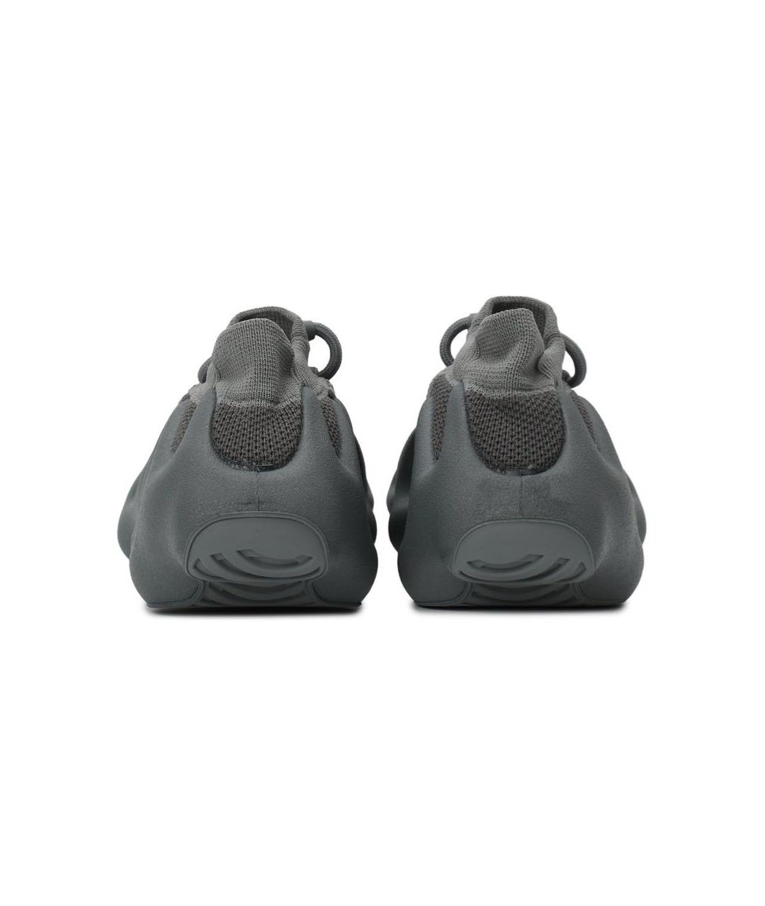 ADIDAS YEEZY Антрацитовые текстильные низкие кроссовки / кеды, фото 4
