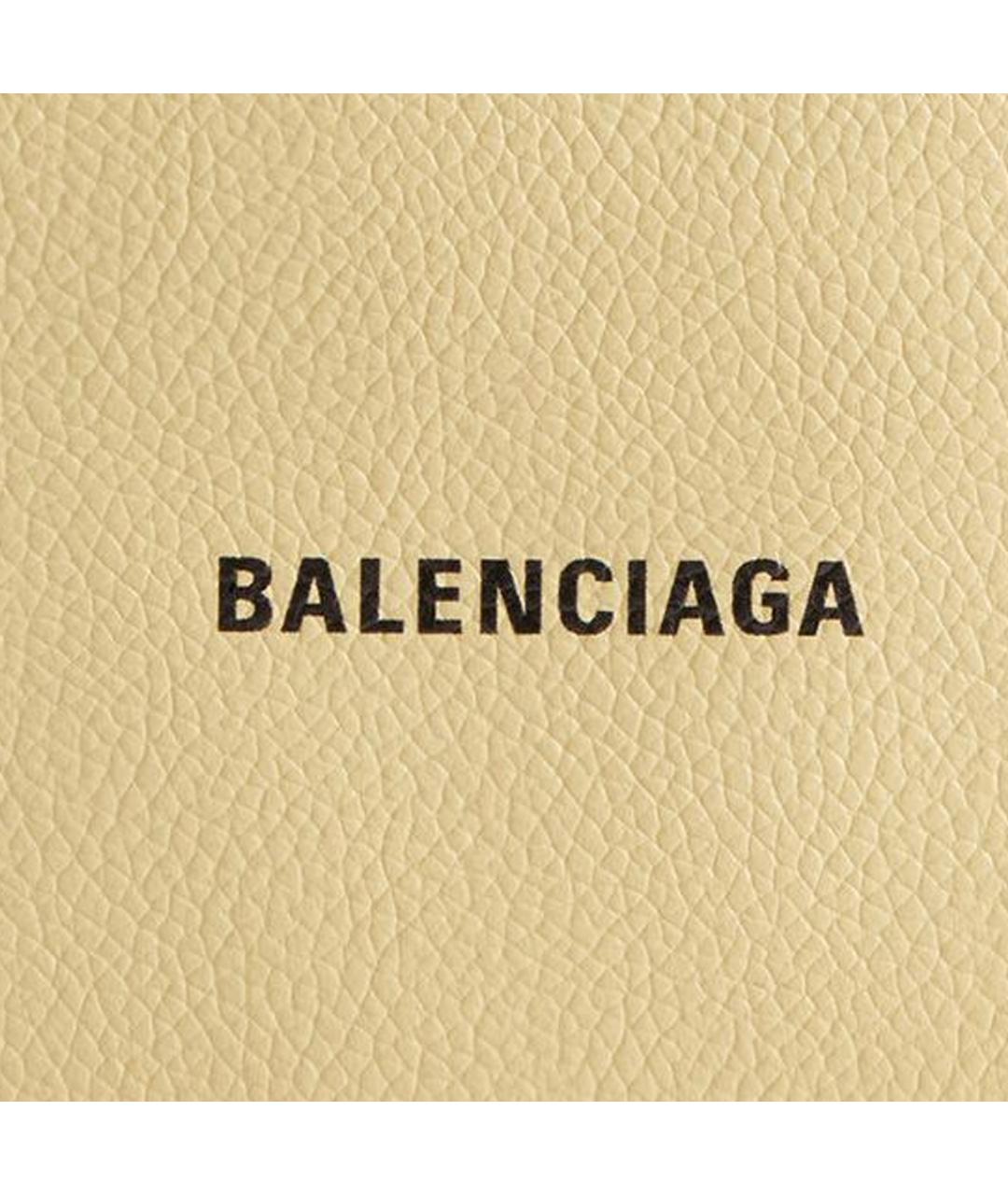 BALENCIAGA Бежевый кожаный кардхолдер, фото 3