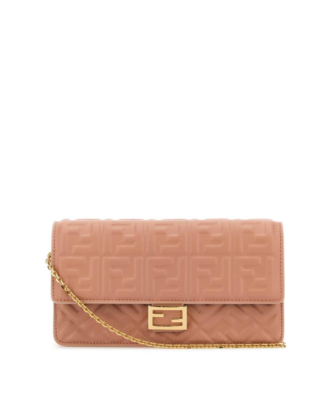 FENDI Розовый кожаный кошелек, фото 1