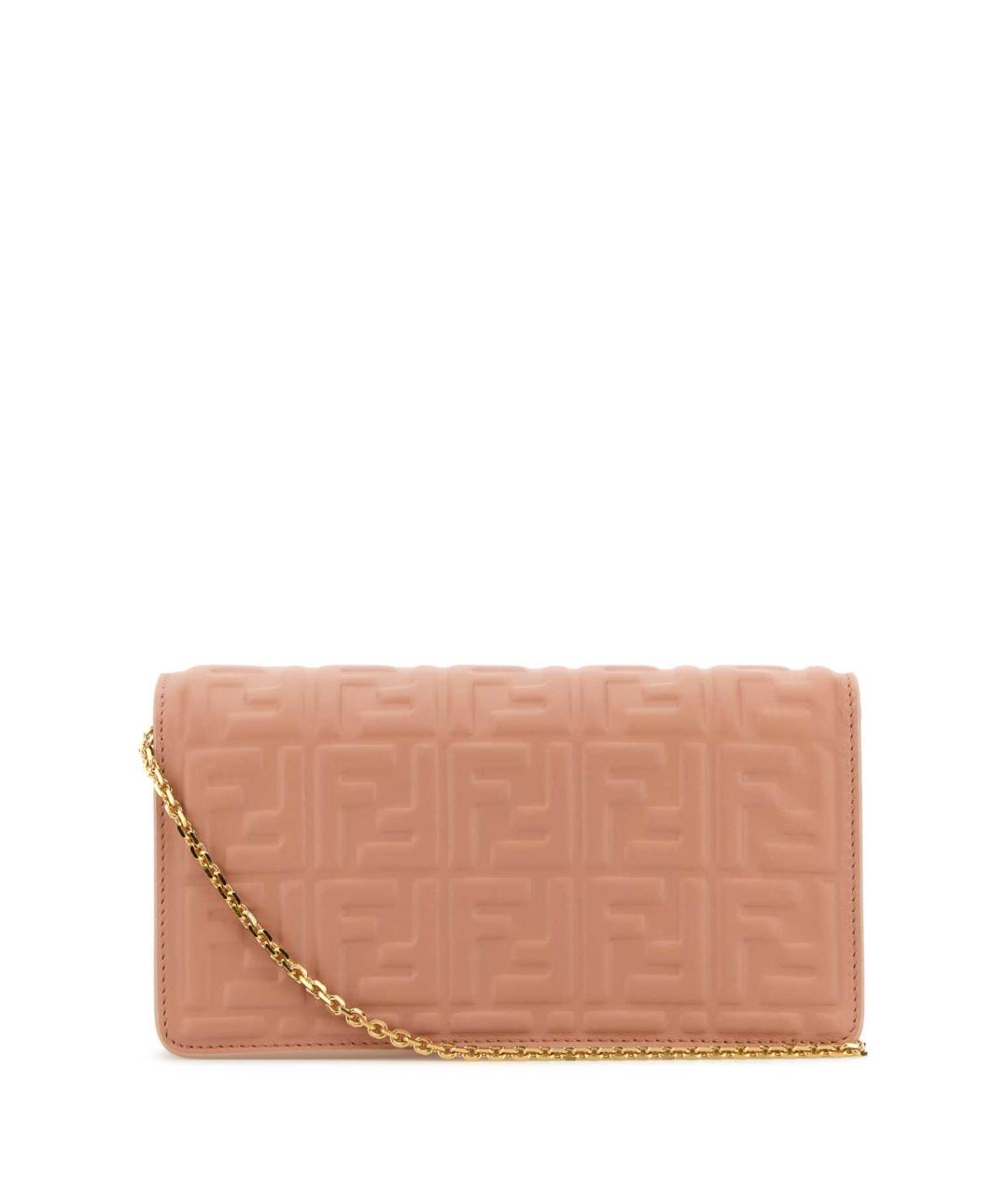 FENDI Розовый кожаный кошелек, фото 3