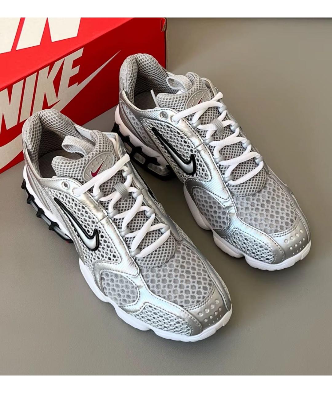 NIKE Серебряные низкие кроссовки / кеды, фото 7