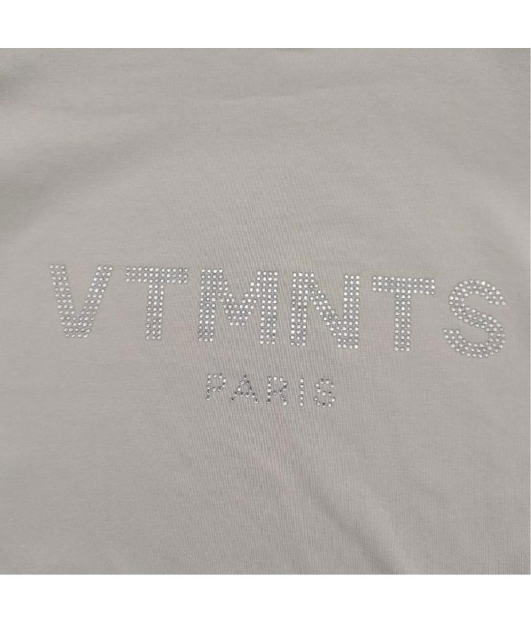 VETEMENTS Голубая хлопковая футболка, фото 4