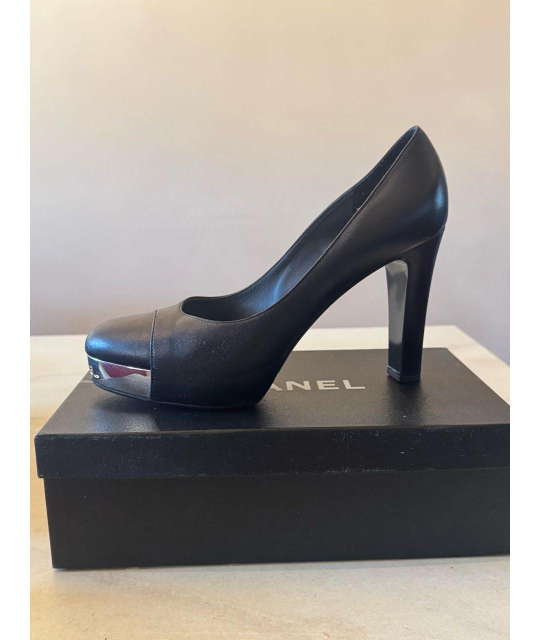 CHANEL Черные кожаные туфли, фото 9