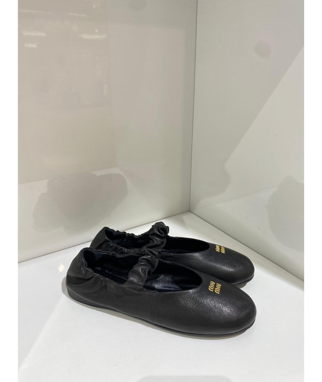 MIU MIU Черные балетки, фото 2