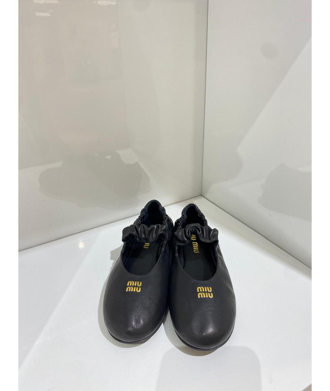 MIU MIU Черные балетки, фото 3