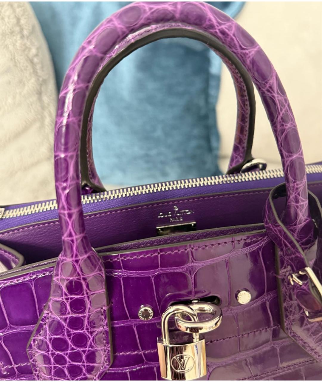 LOUIS VUITTON Фиолетовая сумка с короткими ручками из лакированной кожи, фото 4