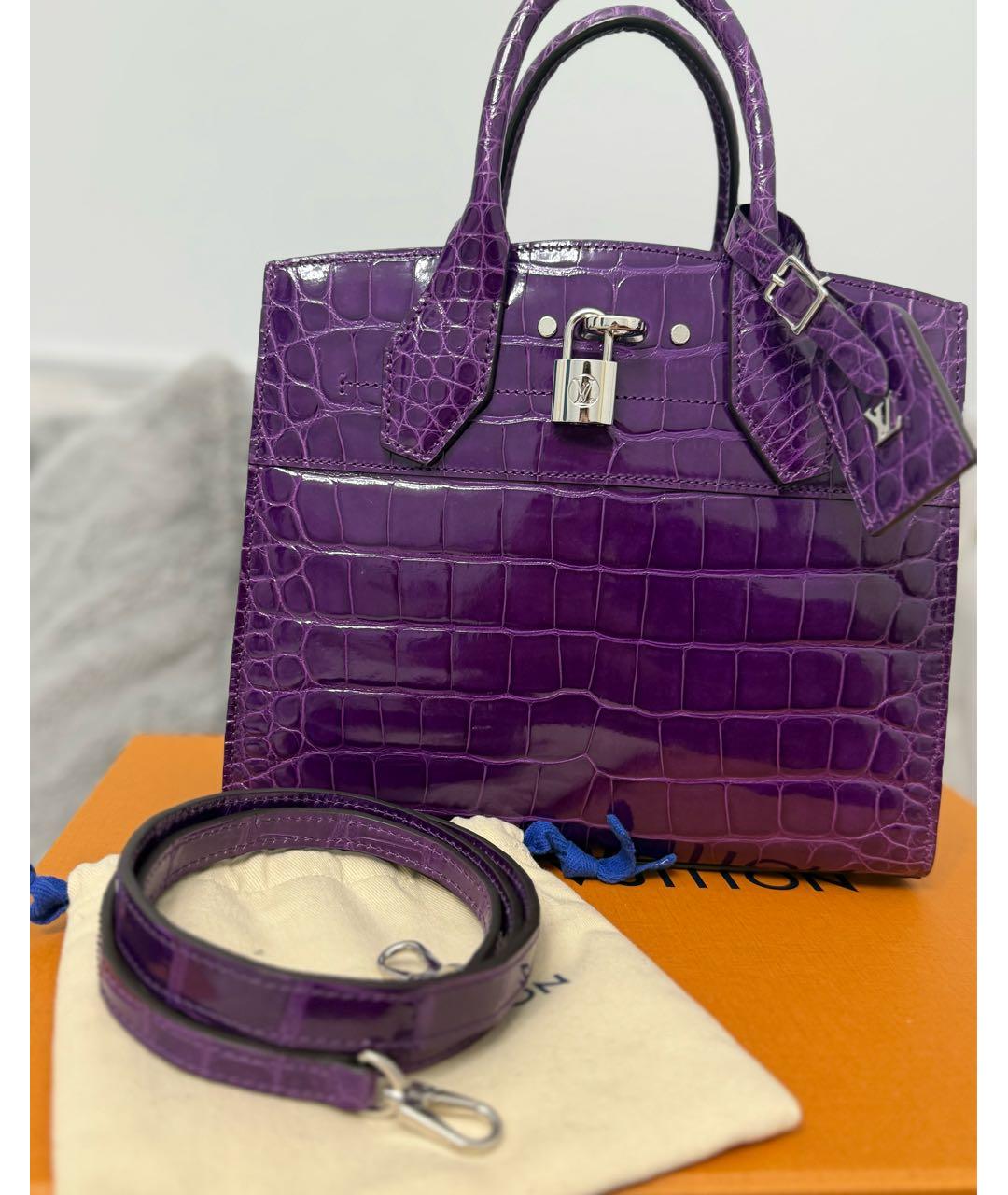 LOUIS VUITTON Фиолетовая сумка с короткими ручками из лакированной кожи, фото 5