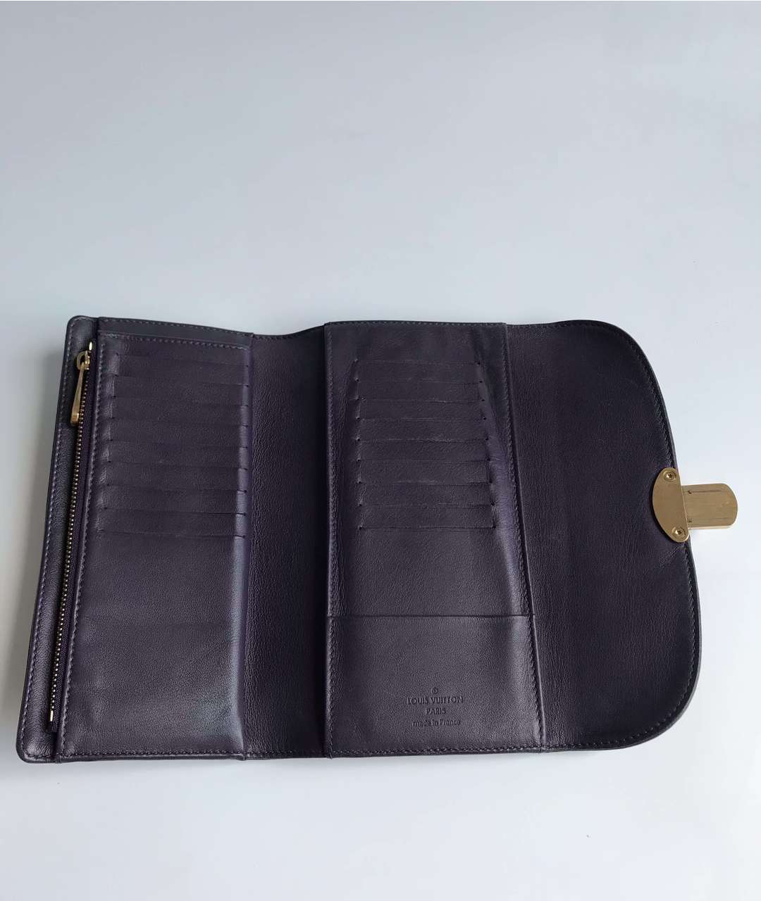 LOUIS VUITTON PRE-OWNED Фиолетовый кожаный кошелек, фото 4