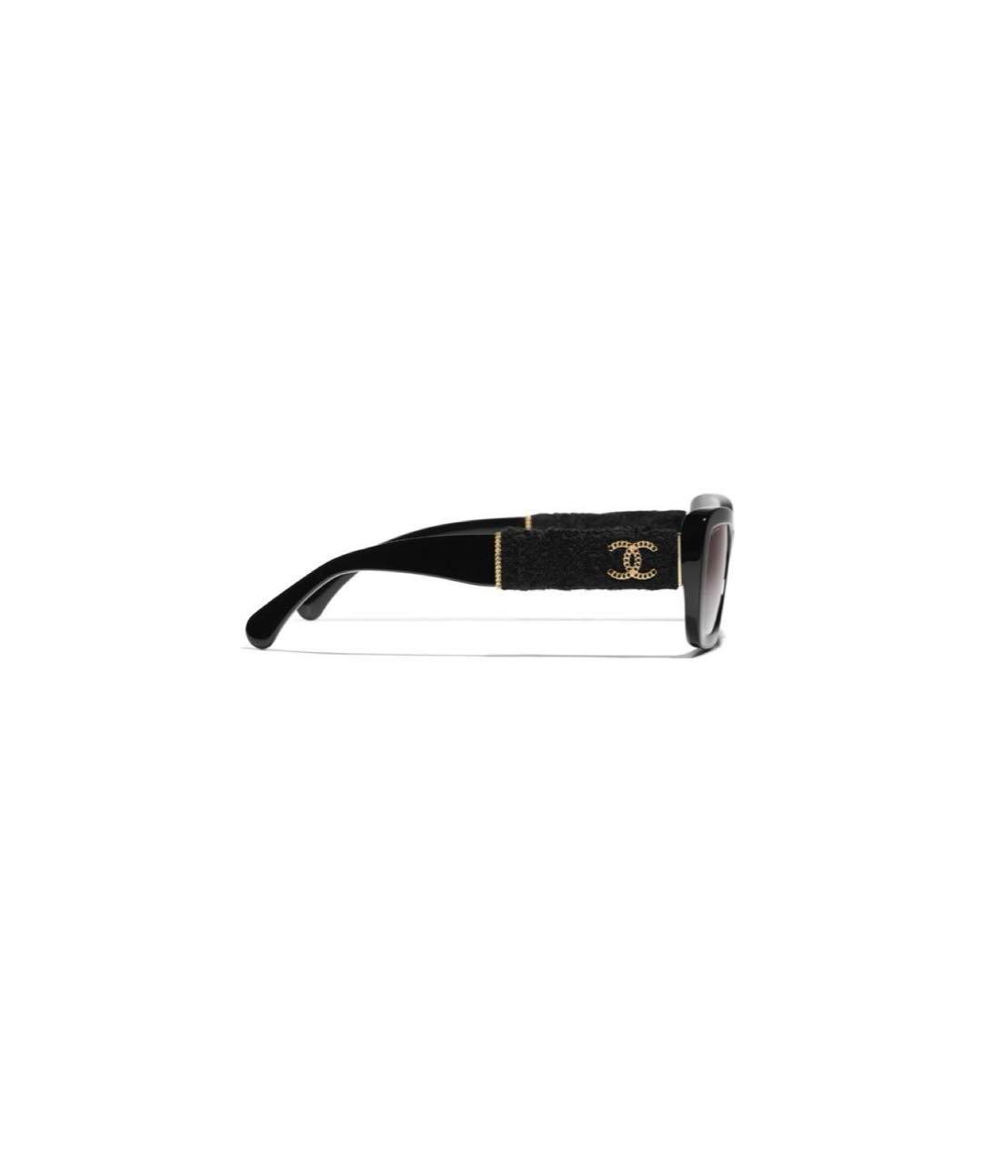 CHANEL Черные пластиковые солнцезащитные очки, фото 2